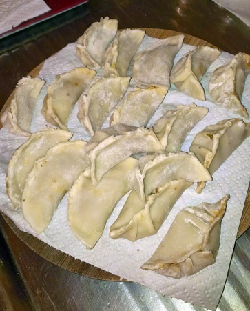 Dumplings all wrapped up and ready to go!